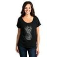 thumbnail image 2 of Pineapple Sketch Women's Fashion Slouchy Dolman T-Shirt Tee Heather Black 3X-Large, 2 of 3