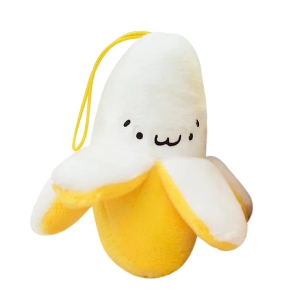 Colgante de plátano amarillo Accesorios para mochila Plátanos pequeños y bonitos Muñecos blandos Regalo