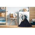 thumbnail image 2 of Ahgly Company Machine Washable Indoor Round Abstract Night Blue Area Rugs, 6' Round, 2 of 7