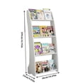 thumbnail image 2 of 4 Tier Floor Standing Bookshelf Cabinet Magazine Holder Brochures Display Stand Storage Rack, 2 of 12