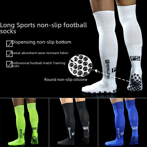 Calcetines de fútbol antideslizantes, calcetines largos hasta la rodilla para entrenamiento de fútbol.