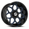 thumbnail image 2 of 20x10 XF Off-Road XF-233 Gloss Black & Blue Milled Wheel 6x135/6x5.5 (-24mm), 2 of 2