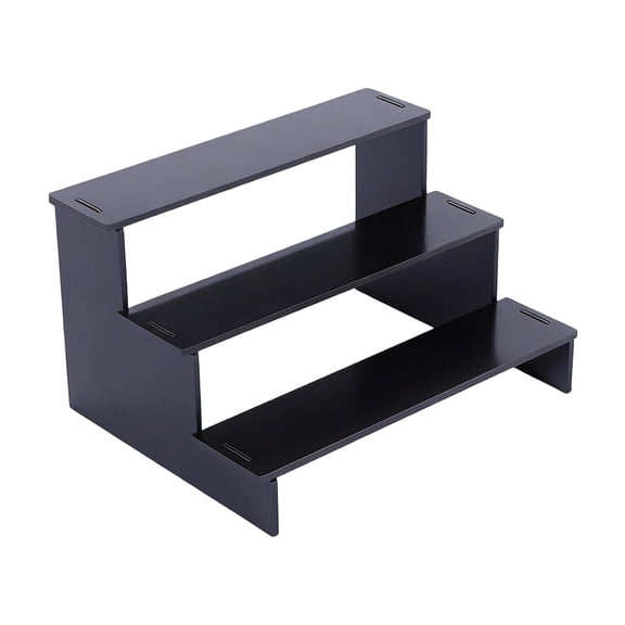 3 Tier Black Organizer Stand,Acrylic Risers Display Stands,Display Risers,Perfume Shelf Dessert Display for Party,Figure Stand Shelves,Black Cupcake Stand Holder,C