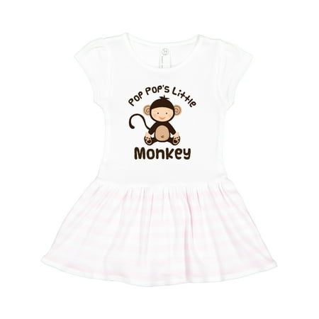 

Inktastic Pop Pop s Little Monkey Gift Toddler Girl Dress