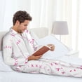 thumbnail image 6 of Sikiie Breast Cancer Awareness (4) Mens Pajama Set, Soft Warm Long Sleeve Sleepwear, Cozy Button-Down Pjs for Men-XX-Large, 6 of 7