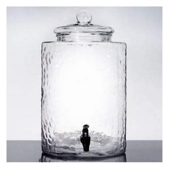 5 Gallon Hammered Glass Beverage Dispenser