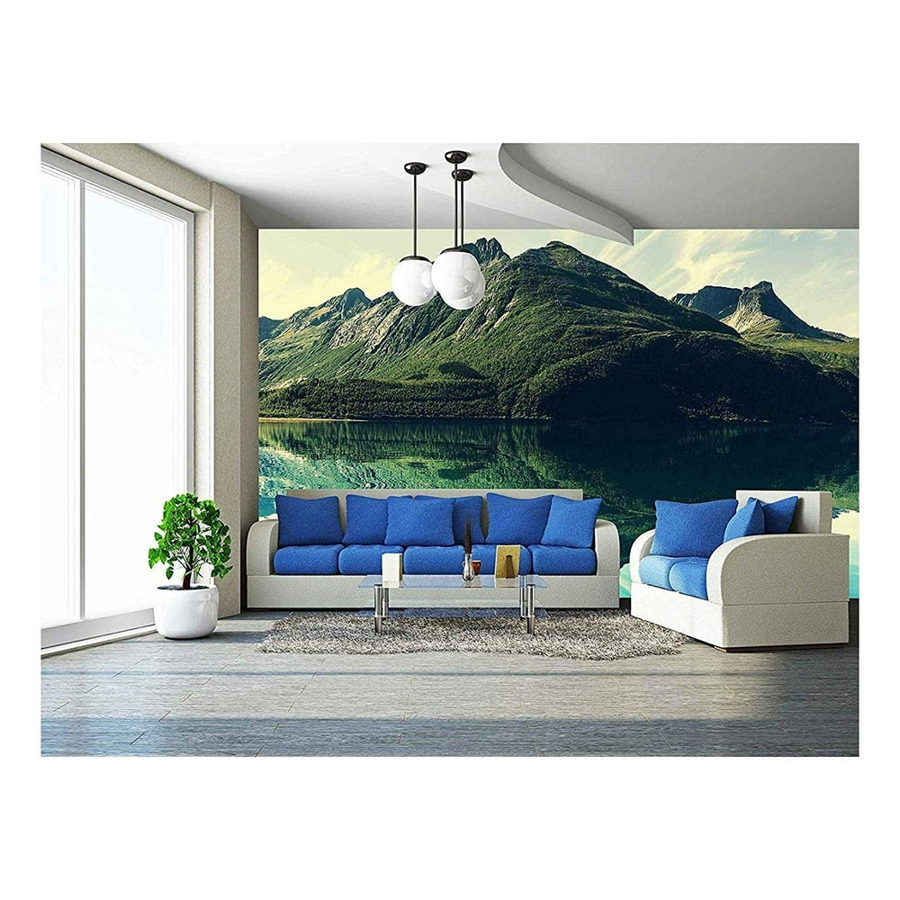 wall26 - Mountain Lake - Removable Wall Mural | Self-Adhesive Large ...