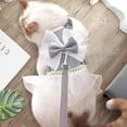 thumbnail image 2 of Pet Artist Cute Girl Dog Harness Dress and Leash Pearl Bowtie Fancy Small Pet Cat Vest Clothes, 2 of 8