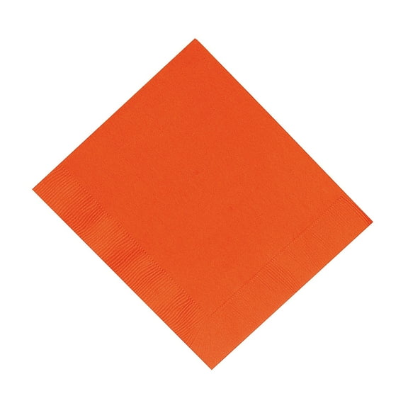 Orange 12 7/8" Paper Napkins 50 Pc - Party Supplies - 50 Pieces
