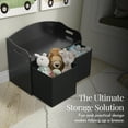 thumbnail image 6 of Evolur Playthings Storage Bench, Matte Black, 6 of 7