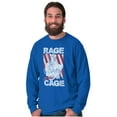 thumbnail image 5 of Street Fighter Vega Rage Cage USA Men's Long Sleeve Tee T Shirt Brisco Brands X, 5 of 6