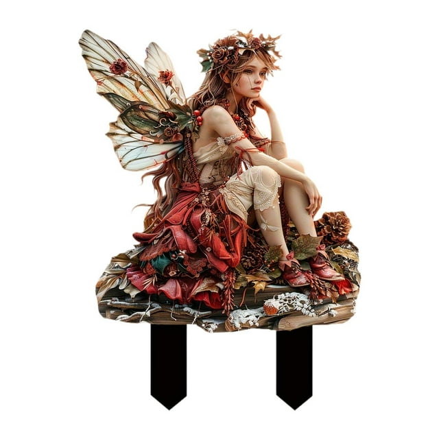Garden Fairy Stake Decorative Stake 2d Accesorios Creativos de Jardín Creativo, Adorno de Regalos, Decoración para El Césped Del