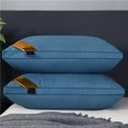 thumbnail image 5 of Feather Velvet Hotel-grade Pillow Core Soft And Supportive Down Bed Pillow Suitable for Back Side And Stomach Sleepers Made Of Skin-friendly Cotton Fabric, Blue, 5 of 7