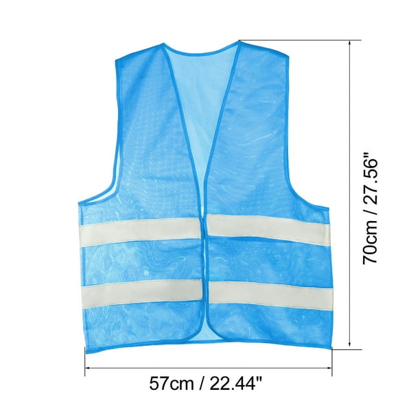 maille réfléchissante Gilet sécurité sécurité routière jogging couleur Bleu  Ciel 