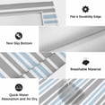 thumbnail image 6 of Blue Grey Striped Outdoor Rug for Patio/Deck/Porch, Non-Slip Large Area Rug 5 x 7 Ft, Horizontal Lines Simple Minimalist Indoor Outdoor Rugs Washable Area Rugs, Reversible Camping Rug Carpet Runner, 6 of 8