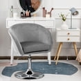 thumbnail image 2 of Silla de tocador COSTWAY de altura ajustable en terciopelo gris, 2 of 9