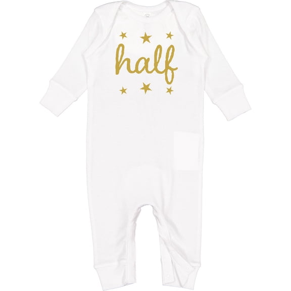 Inktastic Half Birthday 1/2 Photo Baby Romper Coveralls
