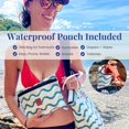 thumbnail image 3 of Large Beach Tote Set for Moms - Foldable Sandproof Travel Bag with  Pouch, Crossbody Strap & Zipper Pockets, 3 of 7