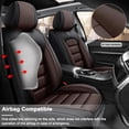 thumbnail image 3 of Leather Seat Covers Fit for Toyota 96% Models,Car Seat Covers Full Set,Waterproof Car Seat Cushions with Airbag（Standard-Black&Coffee）, 3 of 6