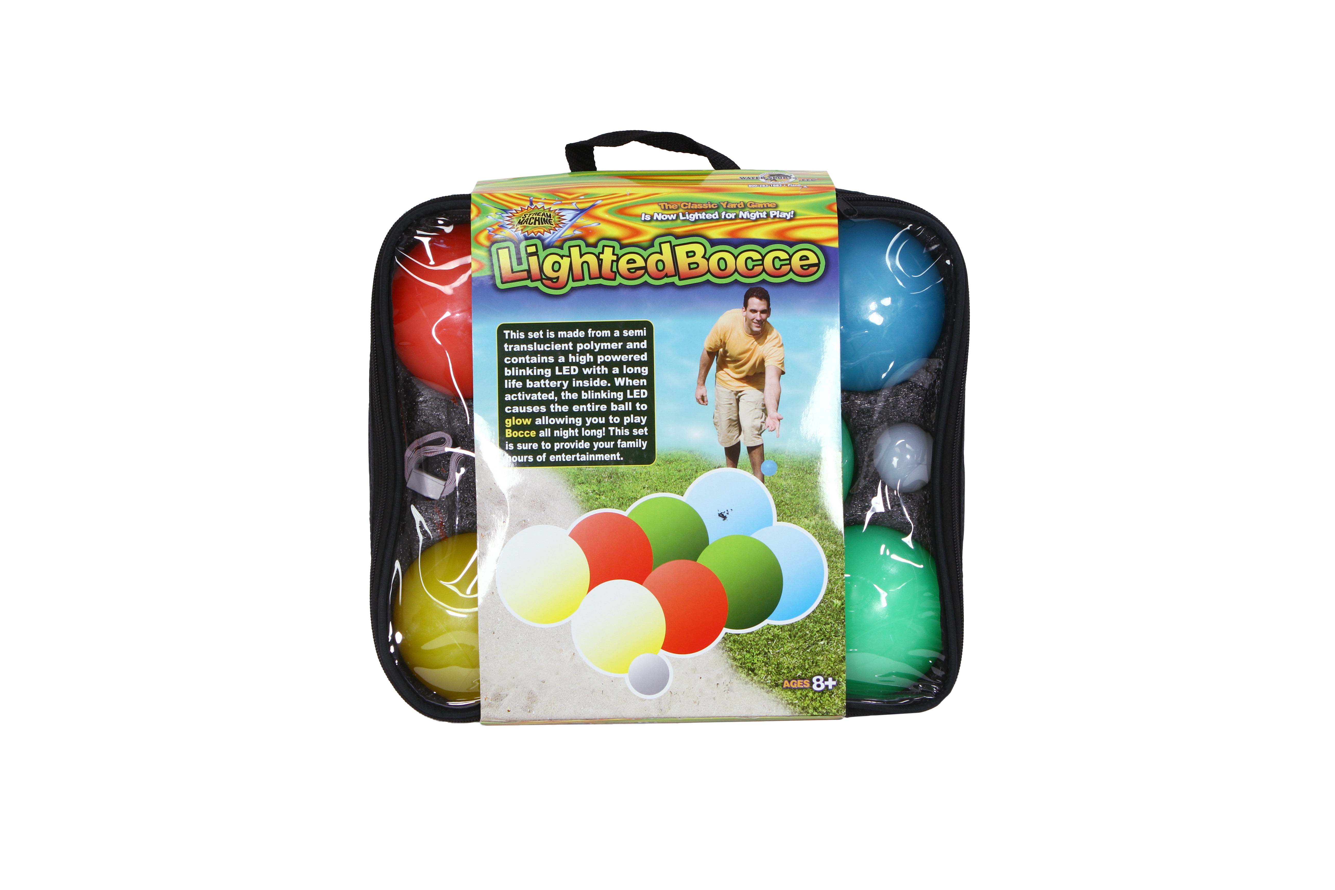 Water Sports Lighted Bocce Ball Set Regulation Size Outdoor Glow In The Dark ... 