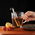 thumbnail image 4 of 1/2Pcs Tea Diffuser Stainless Steel Fine Mesh Strainer with Hanging Hook Handle Creative Pipe Tea Infuser for Loose Leaf Tea Coffee Brewing And Herbal Infusions, 4 of 7