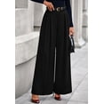 thumbnail image 4 of Pantalones PRETTYGARDEN 2025 de tiro alto, pierna ancha, negro XXL, 4 of 8