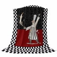 thumbnail image 6 of Red Black Chef Blanket Soft Cozy Warm Throw Blanket for Couch, Plush Fuzzy Flannel Fleece Blankets for Sofa, Cartoon Cute Watercolor Cooking Checkered Bed Blankets Lightweight Gifts for Men, 40"x60", 6 of 9