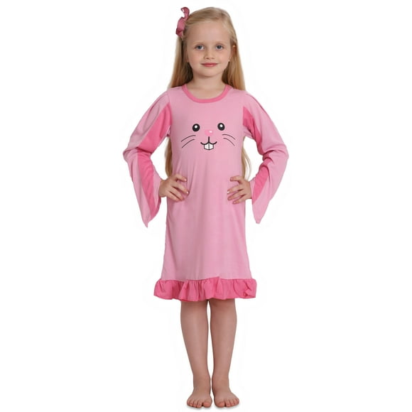 Sara's Prints Girls' Nightgown Long Sleeve Pajama Sleepwear Gown