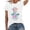 White, variant on Trendfront Womens Pineapple T Shirts Crewneck Short Sleeve Graphic Tropical Beach Sunglasses Print Casual Vacation Summer Tee Tops