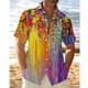 thumbnail image 4 of Camisa floral de verano para hombre, estilo hawaiano, camisa de manga corta con solapa 3D para hombre, camisetas con estampado de flores de calle, camisas de playa, ropa para mujer, 4 of 5