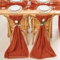 thumbnail image 2 of XINQIHANG Chiffon Table Runner Rust 2 Packs 27x120 Inches Wedding Table Runners Vintage Romantic Table Runner for Birthday Party Cake Table Decoration, 2 of 7