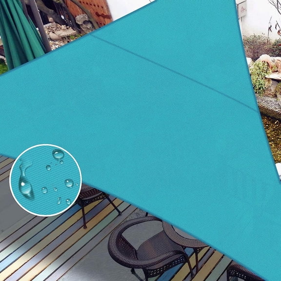 LOVE STORY Custom Size Waterproof 14'x16'x21.3' Turquoise Sun Shade Sail Canopy Awning UV Blockage for Outdoor Patio Garden Backyard (Customized)