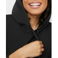 thumbnail image 4 of Hanes Originals Women's Soft Brushed Fleece Hoodie Dress Black XL, 4 of 5