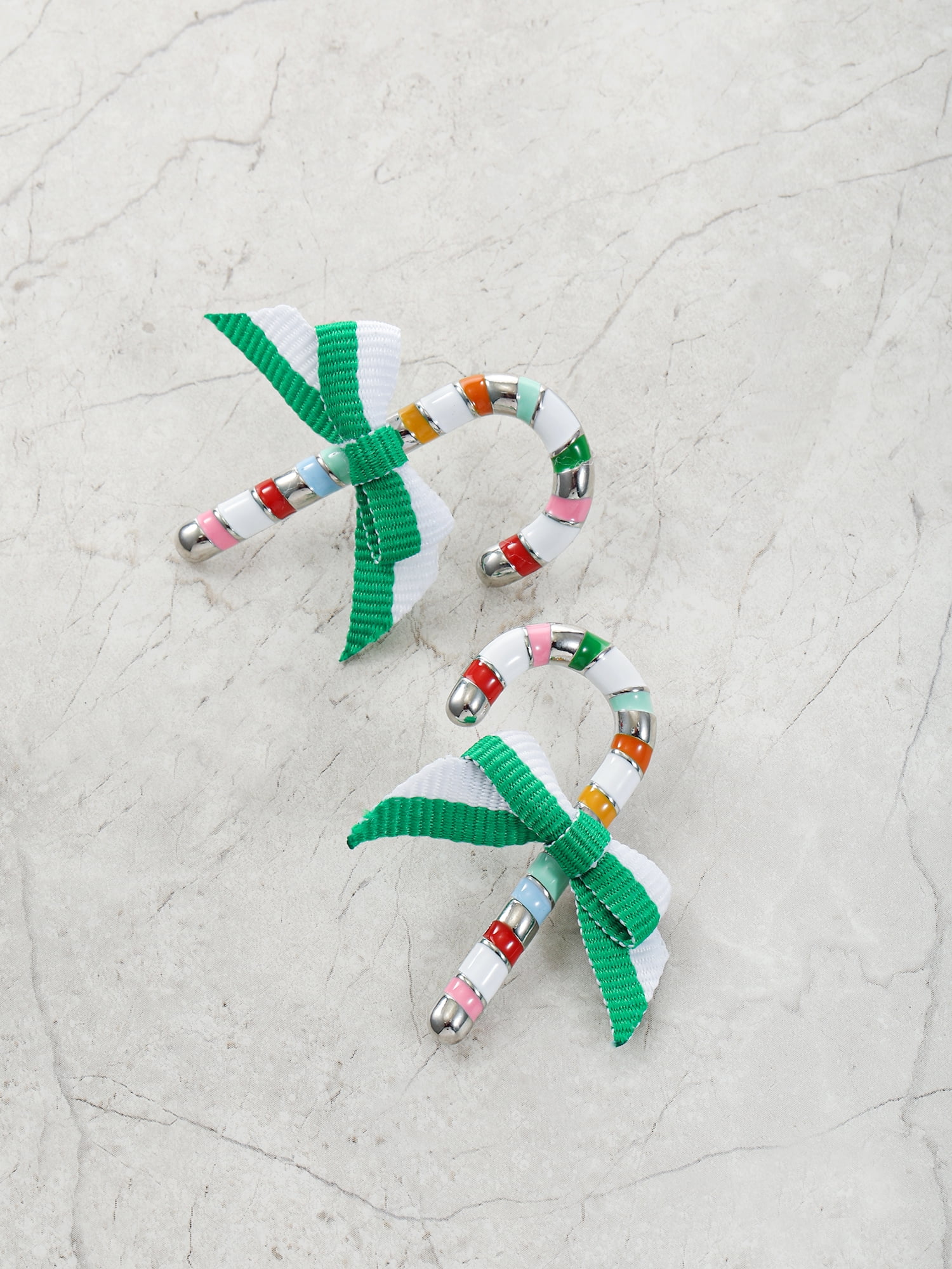Holiday Time Colorful Candy Cane Earring, 1 Pair