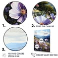 thumbnail image 3 of Designart "Hillside Abloom With Purple Morning Glories" Flowers Floater Framed Wall Decor, 3 of 5
