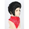thumbnail image 2 of Peluca de disfraz LeMarnia Black Short Disco para hombre, fiesta de Halloween, 2 of 6