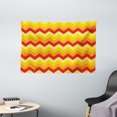 thumbnail image 1 of Yellow Chevron Tapestry, Arrows Geometric Design in Vibrant Warm Colors Waves Classical, Wall Hanging for Bedroom Living Room Dorm Decor, 60W X 40L Inches, Red Apricot Marigold, by Ambesonne, 1 of 2