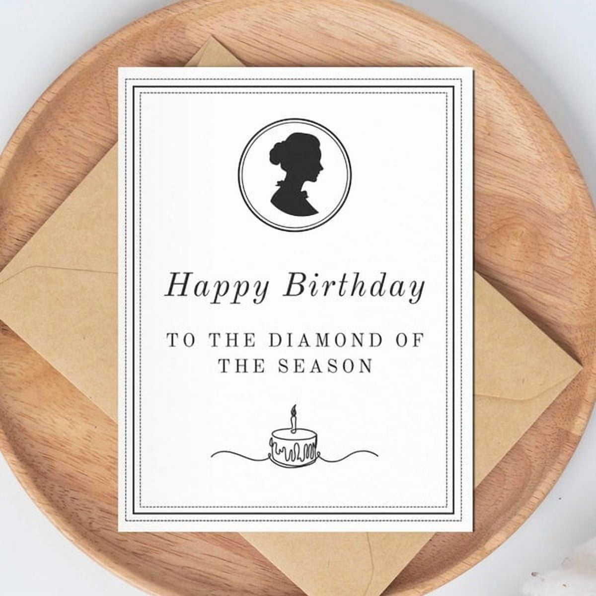 Elegant Birthday Greeting Card - Happy Birthday to the Diamond of the Season with Envelope - Perfect for Celebrating Special Moments