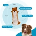 thumbnail image 4 of Outward Hound by Petstages Stuffing-Free Fox Plush Squeaky Dog Toy, Medium, 4 of 5