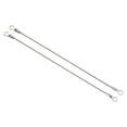 thumbnail image 1 of Unique Bargains 2mmx20cm Stainless Steel Lanyard Cable Eyelets Ended Wire Rope 6 Pack, 1 of 5