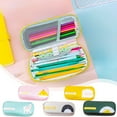 thumbnail image 1 of JASKFLY Oxford Cloth Pencil Case Large Capacity Multi Layer Stationery Storage Box with Oxford Cloth, Light Blue, 1 of 9