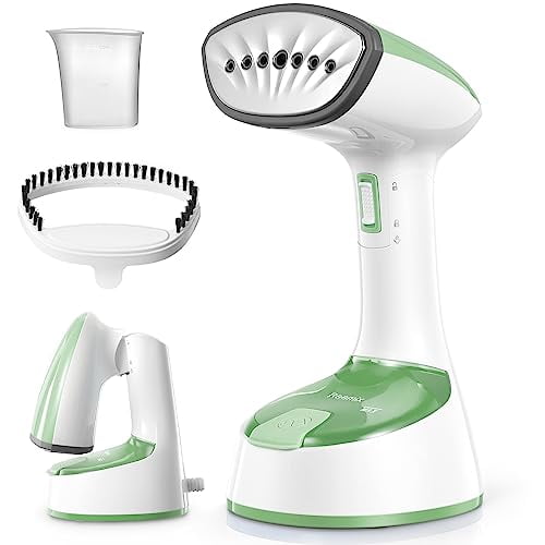 Vaporizador de ropa Reemix, diseño plegable y portátil, elimina arrugas, vapor penetrante de 20 g/min, calentamiento rápido en 25 s, ideal para casa, oficina y viajes (verde)