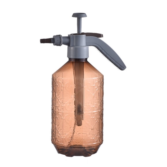 Yuarrent Regadera de 2L para flores, rociador para jardinería, botella pulverizadora de presión de aire de plástico, riego de plantación, Jardín y Patio té marrón
