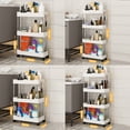 thumbnail image 5 of Deyuer Storage Cart Multifunctional High Capacity Save Space 3/4-Tier Freestanding Storage Movable Floor-Standing Rolling Vertical Shelf for Kitchen,Black, 5 of 8