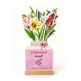 thumbnail image 2 of PONPRNGY Flowers Desk Calendar 2026, Creative Flower Desk Calendar with Wooden Base, Vase Shaped New Year Monthly Calendar Planner, Standing Flip Decorative Flower Calendar for Home office, 2 of 5