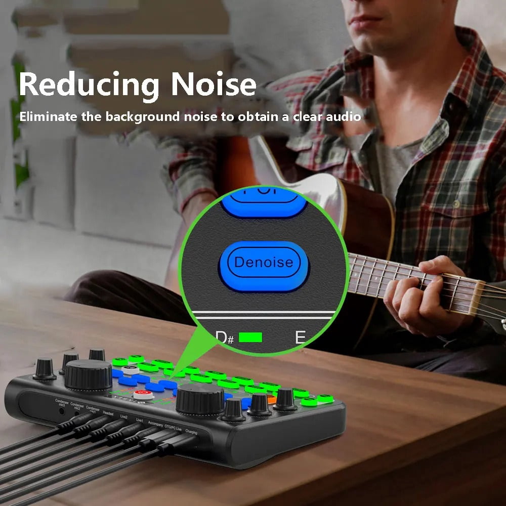 Sound Board DJ Devices Controller Professional Sound Card Mixer Console for Live Stage