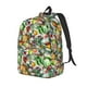 thumbnail image 1 of Disketp Vegan1 print Canvas Backpack Lightweight Travel Daypack Student Rucksack Laptop Backpack-Medium, 1 of 5