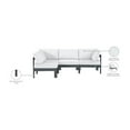 thumbnail image 2 of Meridian Furniture Nizuc White Outdoor Patio Modular Sectional, 2 of 11