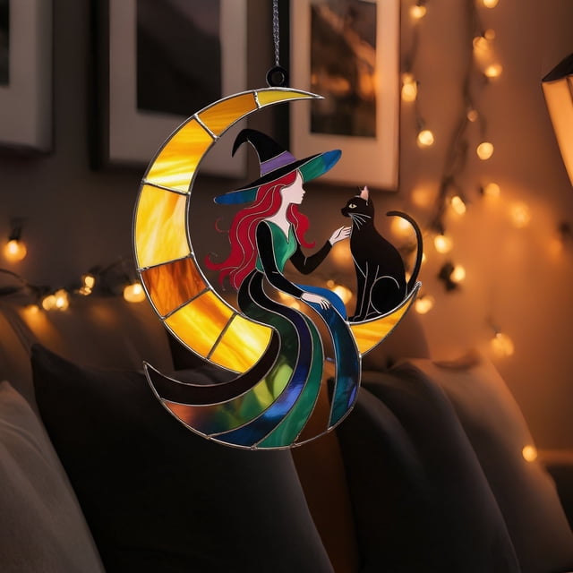 Adornos Colgantes de Hadas Exquisitas de Acrílico | Luz de Estrellas de Doble Cara | Resistentes Al Agua y Al Sol | 20 Cm | Decoración para El Hogar