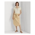 thumbnail image 3 of LAUREN RALPH LAUREN Womens Ivory Flutter Sleeve Crew Neck T-Shirt M, 3 of 4